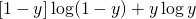 [1-y]\log(1-y) + y\log y